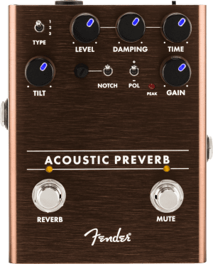 FENDER ACOUSTIC PREVERB PREAMP AND REVERB PEDAL