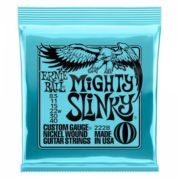 ERNIE BALL MIGHTY SLINKY ELECTRIC GUITAR STRINGS 8.5-40 GAUGE