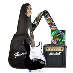 FORDE S-TYPE ELECTRIC GUITAR PACK, BLACK