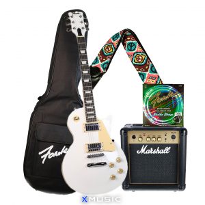 FORDE LP ELECTRIC GUITAR PACK, WHITE