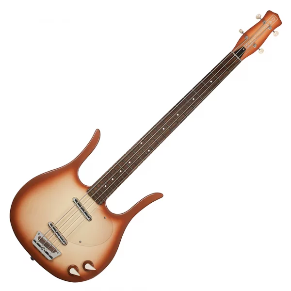 DANELECTRO DL58 LONGHORN VINTAGE STYLE ELECTRIC BASS, COPPERBURST