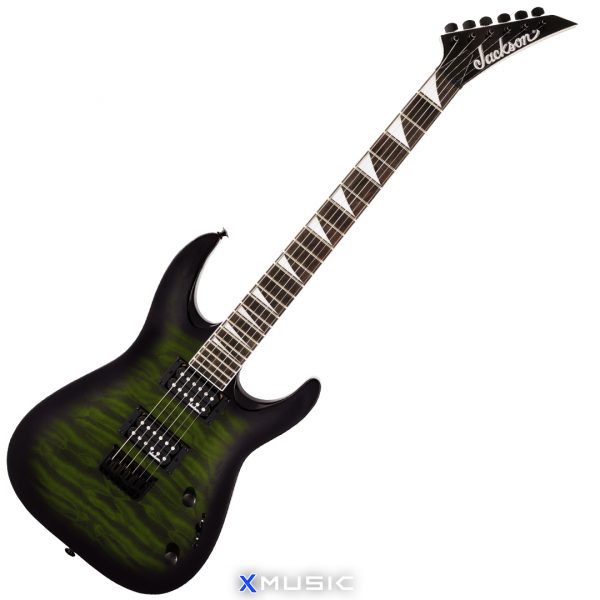 JACKSON JS32Q DINKY AT DKA HT, TRANSPARENT GREEN BURST