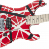 EVH STRIPED SERIES 5150 RED WITH BLACK AND WHITE STRIPES - Image 4