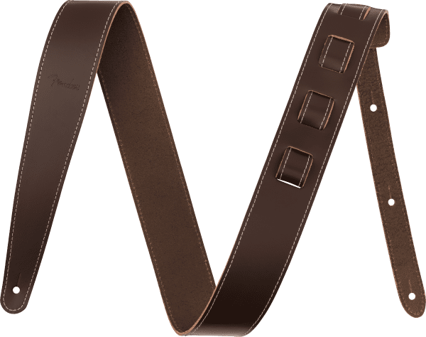 FENDER ESSENTIALS LEATHER STRAP 2" BROWN