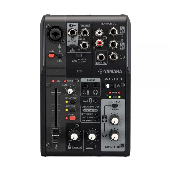 YAMAHA AG03MK2 STREAMING MIXER BLACK