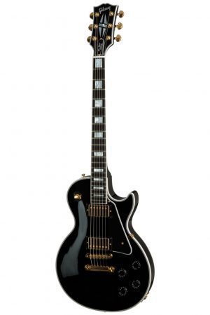 GIBSON LES PAUL CUSTOM EBONY GOLD HARDWARE